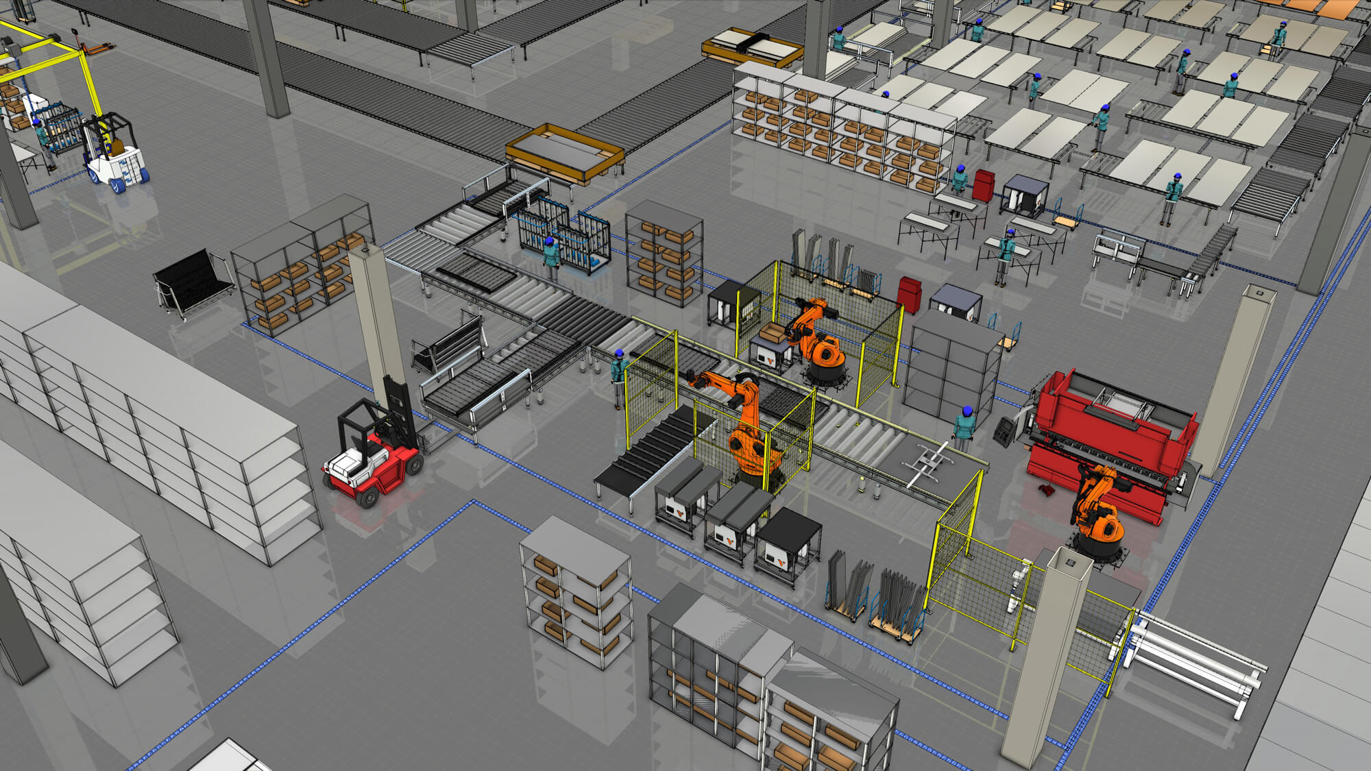 Layout of a manufacturing plant