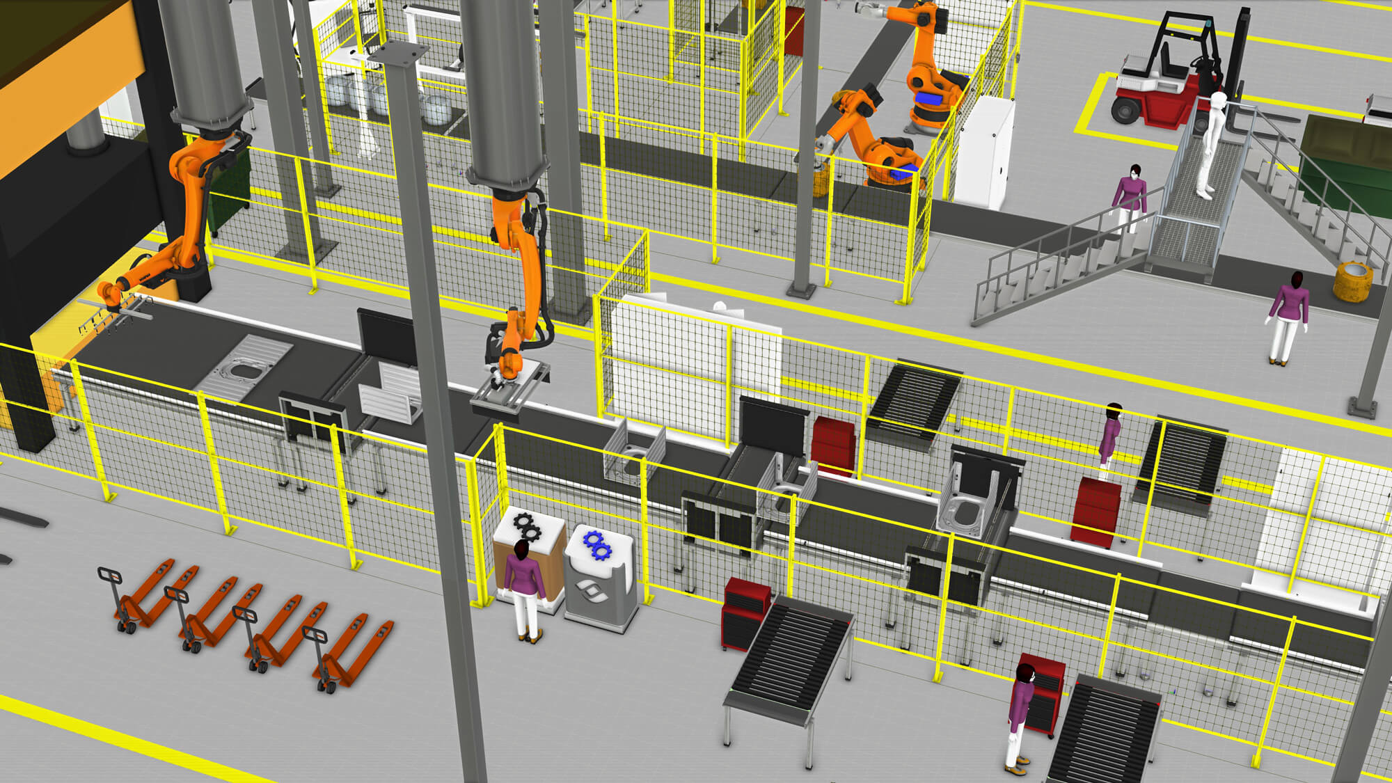 Simulation of a Midea box assembly line