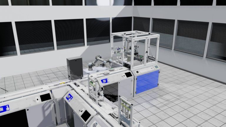 Visual Components simulation of a production line